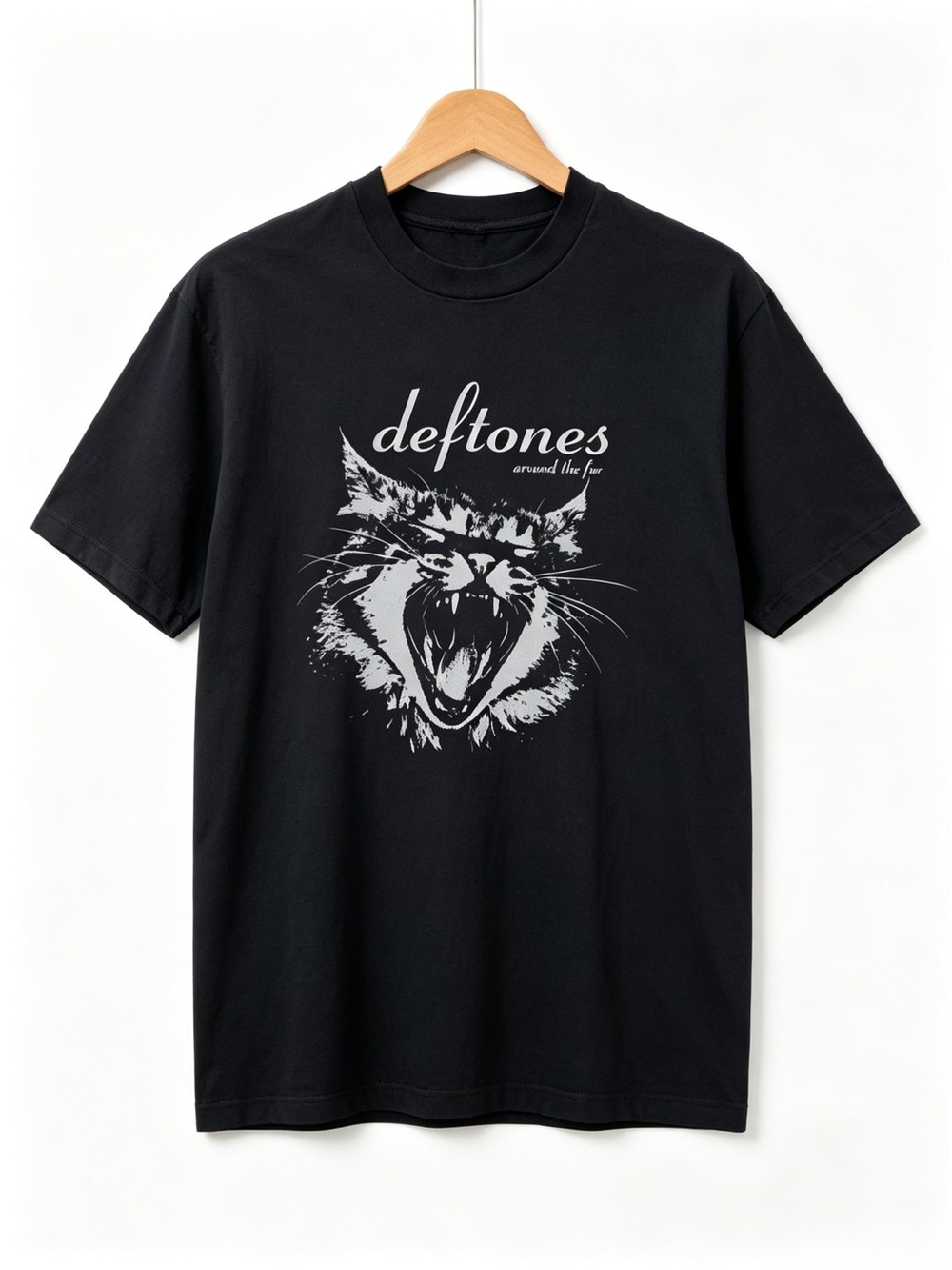 Deftones black band graphic Womens Mens T-shirt Unisex